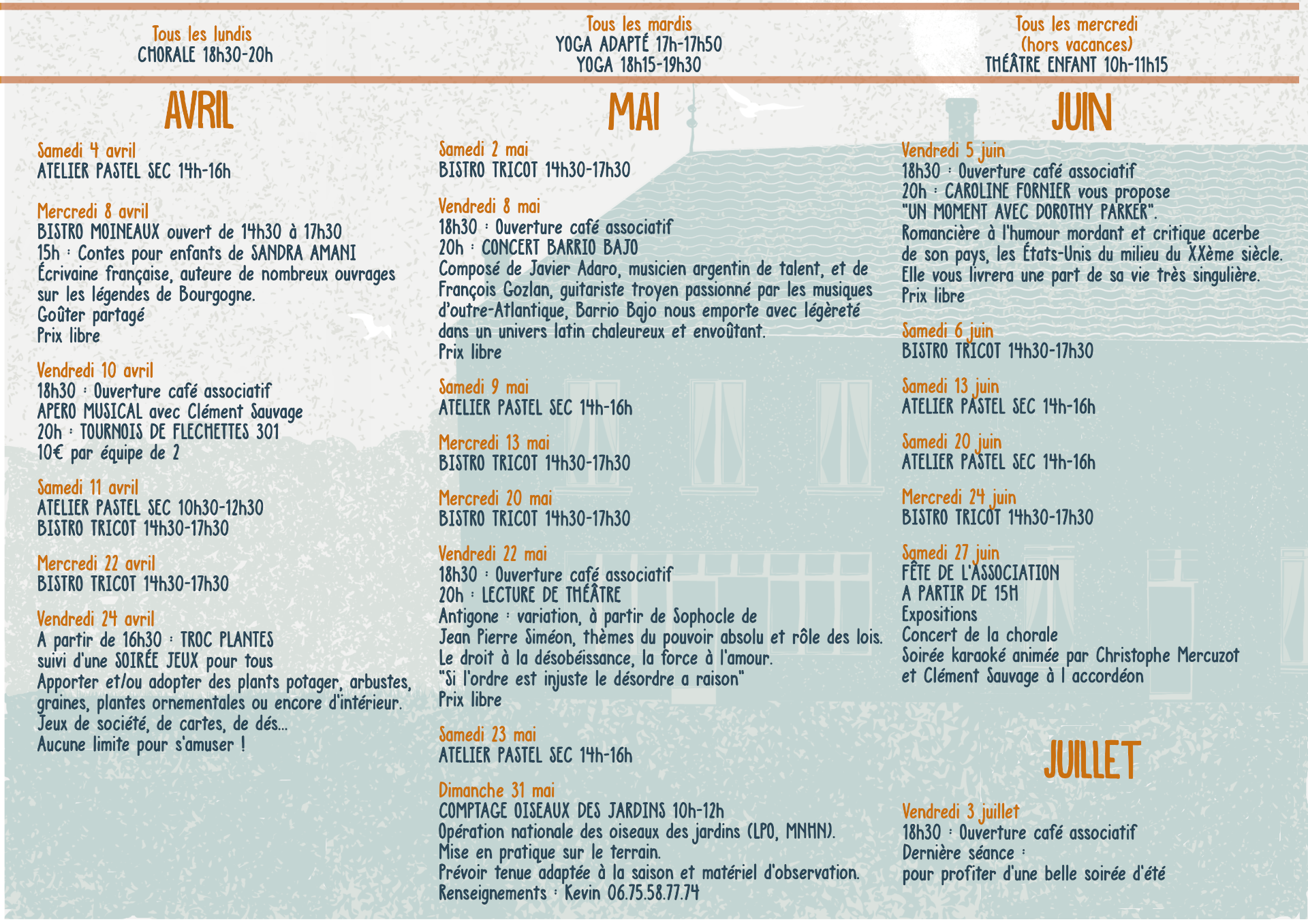 Programme Avril-Juin 2026